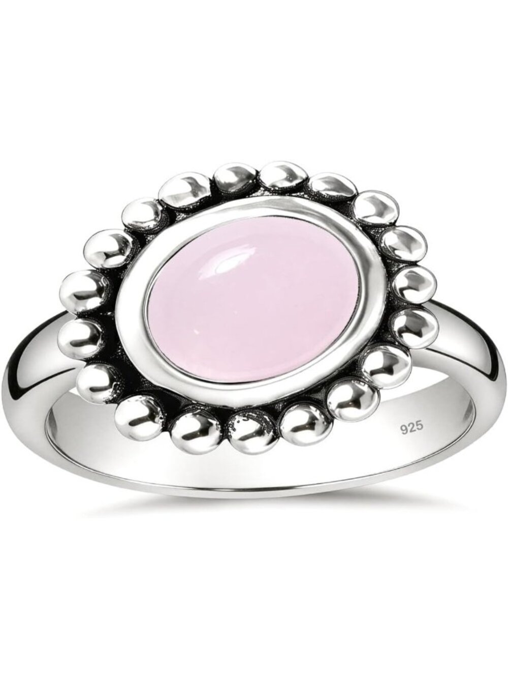 Vintage Sterling Silver Sunflower Ring with Natural Crystal Gemstone - Statement